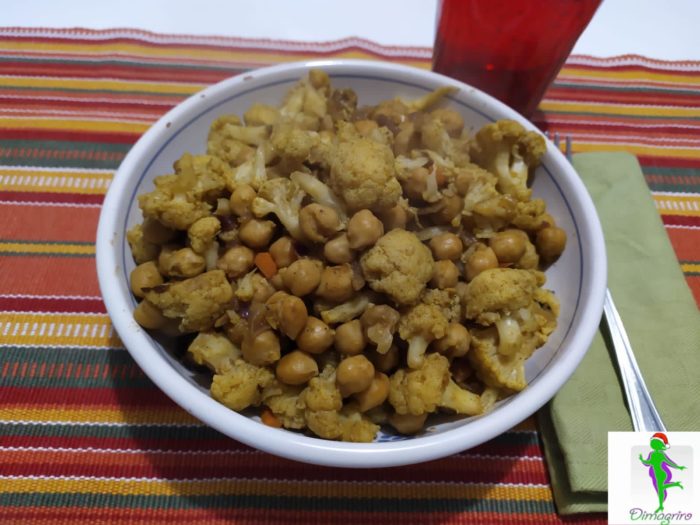 ceci con verdure e profumati al curry