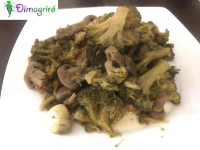 Filetto di vitello con funghi e broccoli profumato al curry