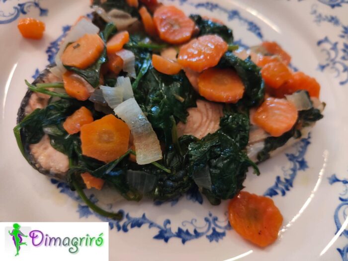 salmone odor di spinaci e carote